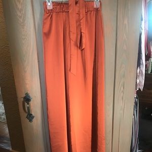 Rust colored wide leg pants